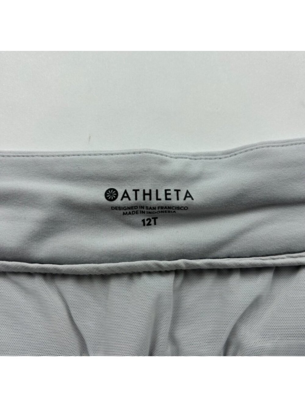 TALL Athleta Light Gray Stretch Nylon Trekkie Slim Leg Pant 12T - Picture 3 of 7